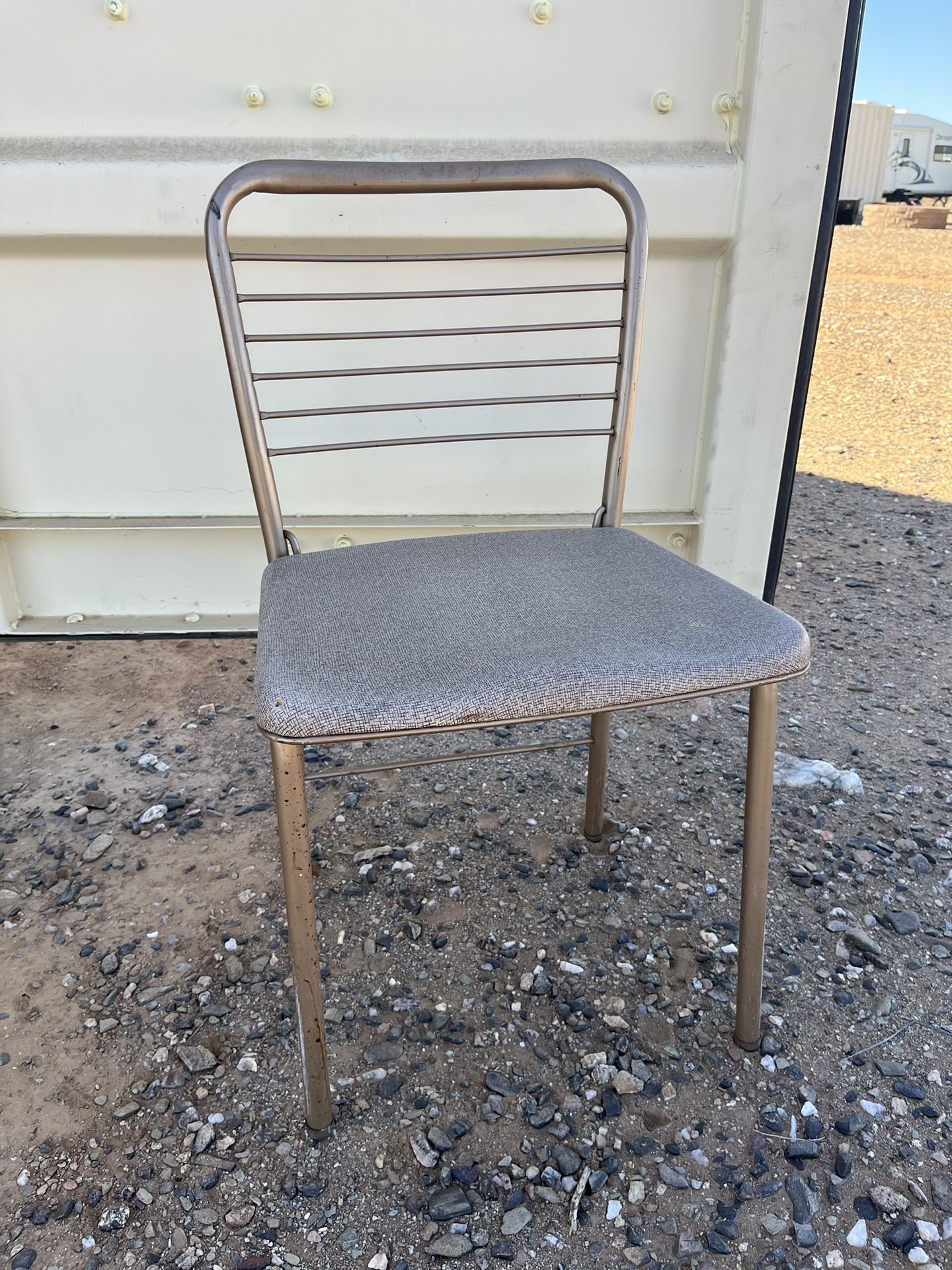 Eye Catching Antique Chairs - Set of 2 - Vintage Metal Folding Chairs