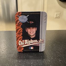 1995 Avon Metallic Impressions Cal Ripken JR Orioles Tin Set (5) sealed cards