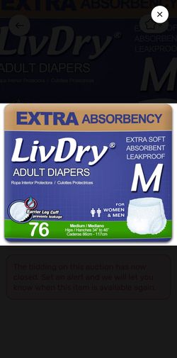 LivDry Adult Diapers Medium 3pck bag