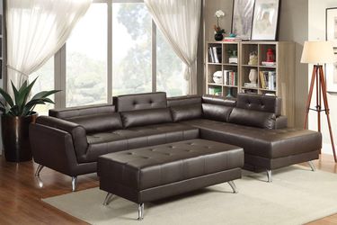 2 PCS Contemporary Sectional sofa with chaise f6976