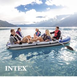 INTEX Excursion 5 Inflatable Boat With Everything -motor Available 