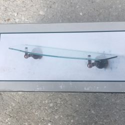 Glass bathroom shelves 