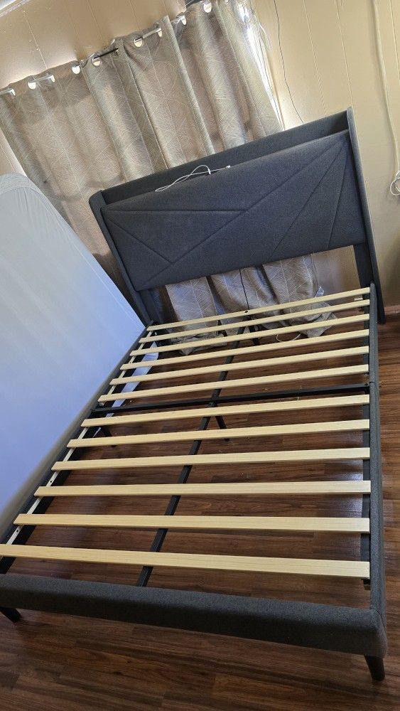 Queen Bed Frame And Memory Foam Mattress 