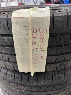 Set of 4 tires 225/65r17 prinx good condition $165
