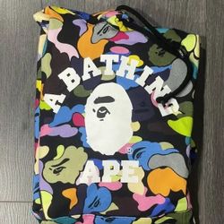 BAPE multi color hoodie small 