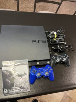 PlayStation 3 Slim With Controllers And New Game