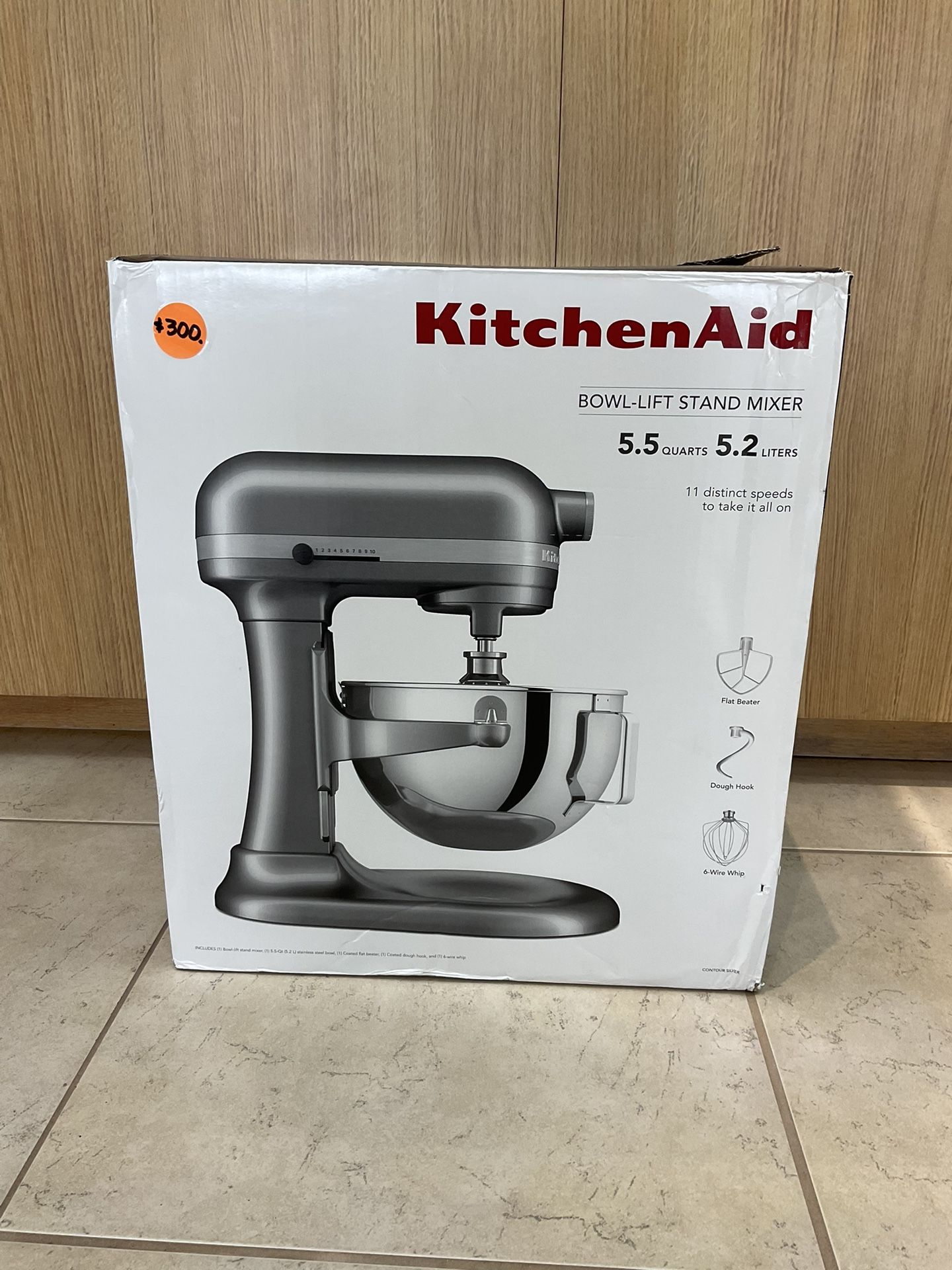 KITCHENAID BOWL-LIFT STAND MIXER 5.5 QUARTS CONTOUR SILVER