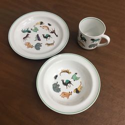 Vintage Arabia Children Porcelain Dish Set