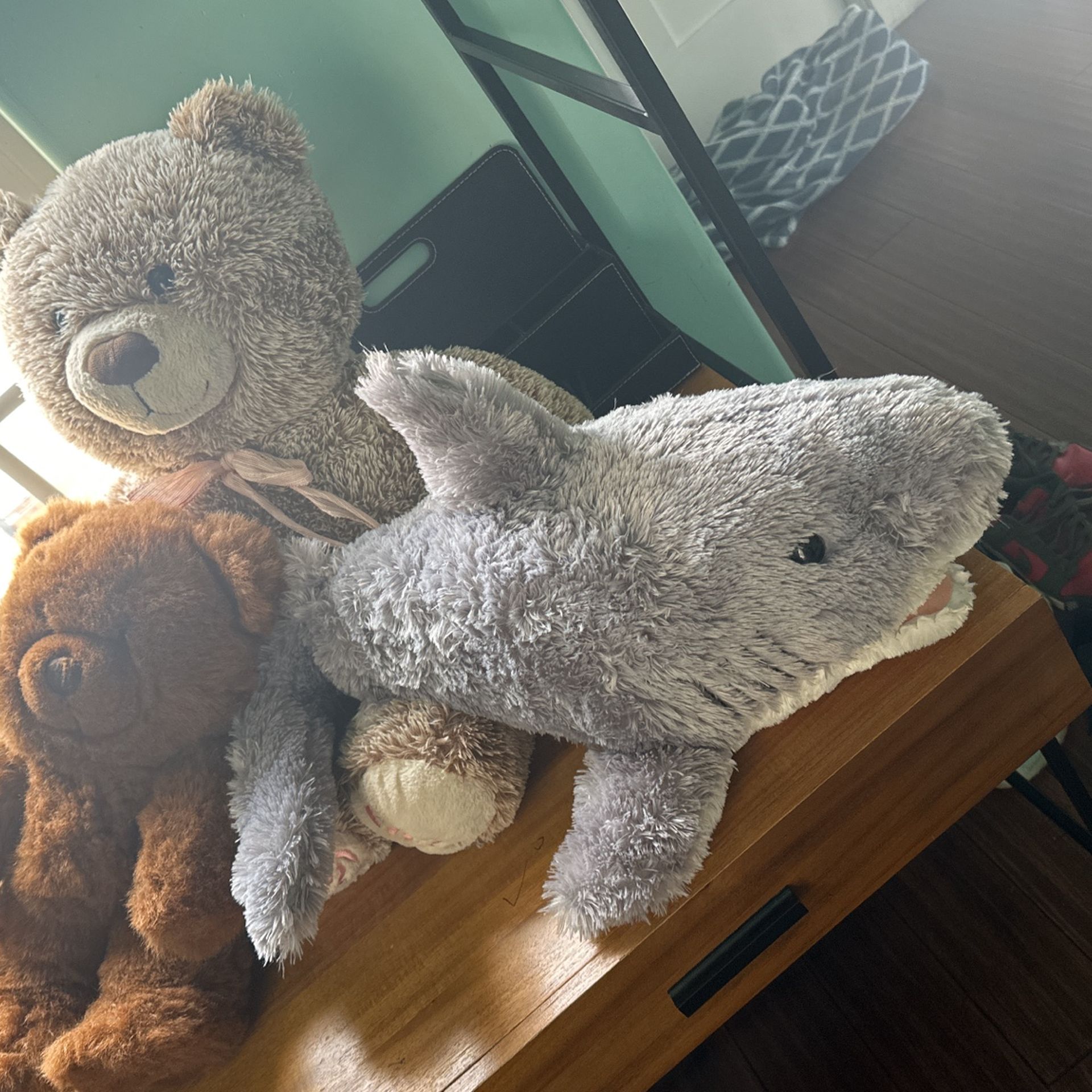 Teddy Bear And Shark From Six Flags 