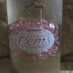Pink Ice Crystal Gems For Cafts New 125 PCS