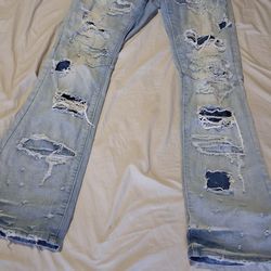 Smoke rise stacked jeans