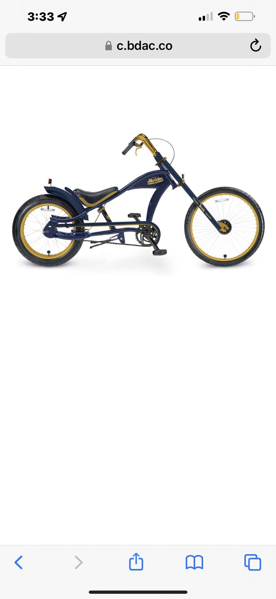 Blues Modelo Chopper Bike , 24” Steel Frame For Sale