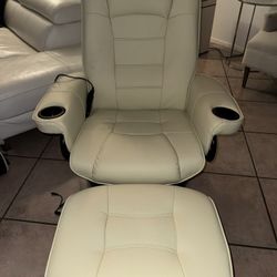 Recliner with Ottoman Swivel Wood 