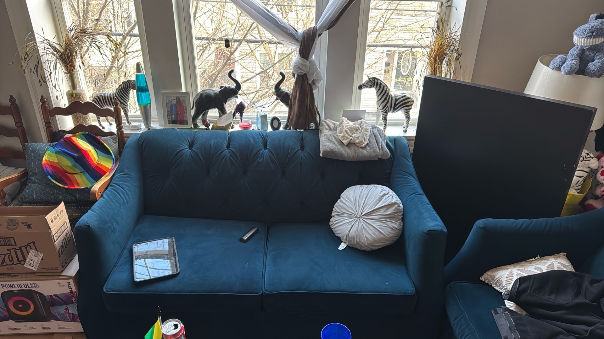 2 Piece blue Sofa Set