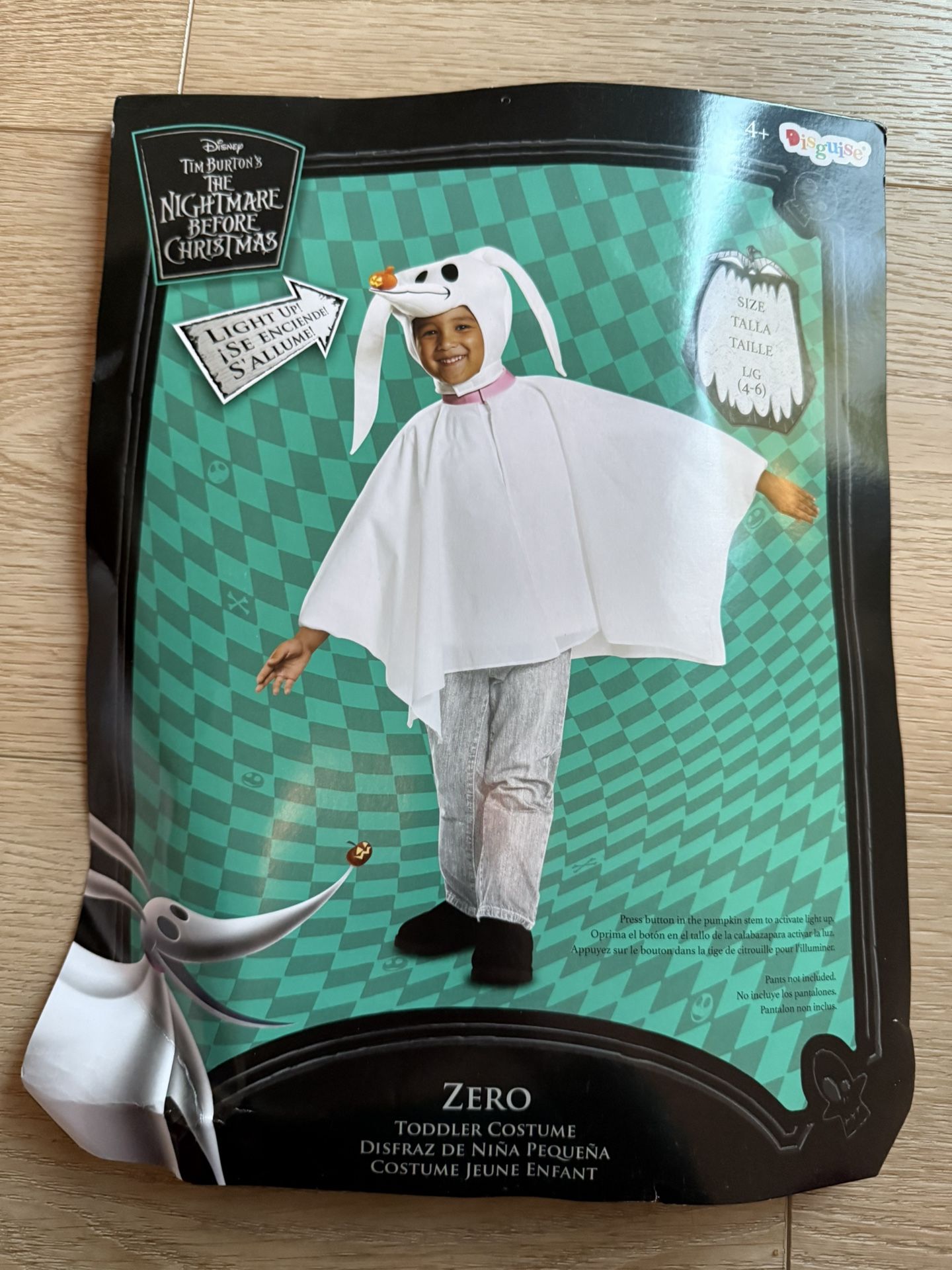 Zero Nightmare Before Christmas Kids Costume 