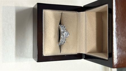 Silver wedding set with cz