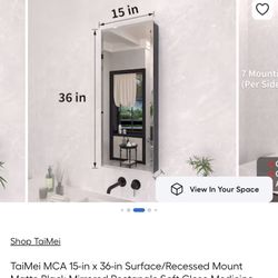 Black Medicine Cabinet 