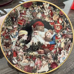 Vintage 1992 Victorian Christmas Memories By John Grossman Santa Claus Plate 8"