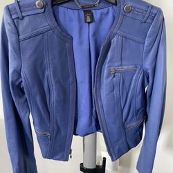 Light Blue Leather Jacket