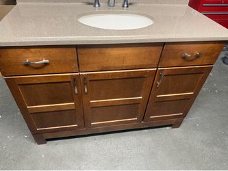 49" Bathroom Vanity with Top and Faucets