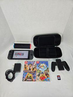 Nintendo Switch HAC-001(-01) Gray Console w/ Joy-Con, Charger, Game Bundle Read