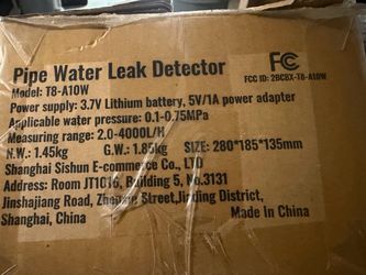 Pipe Water Leak Detector Model T8-A10W