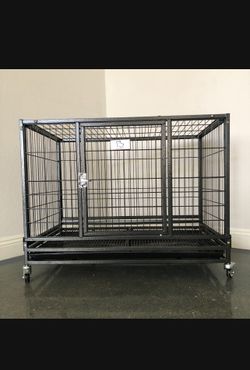 Dog Pet Cage Kennel Size 37” Medium With Grid And Tray New Inbox 