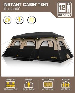 FanttikOutdoor Zeta C12 Pro Max Instant Cabin Tent & FanttikOutdoor Beta C6 Apex SUV Tent