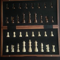 Unused Wooden Chess Set