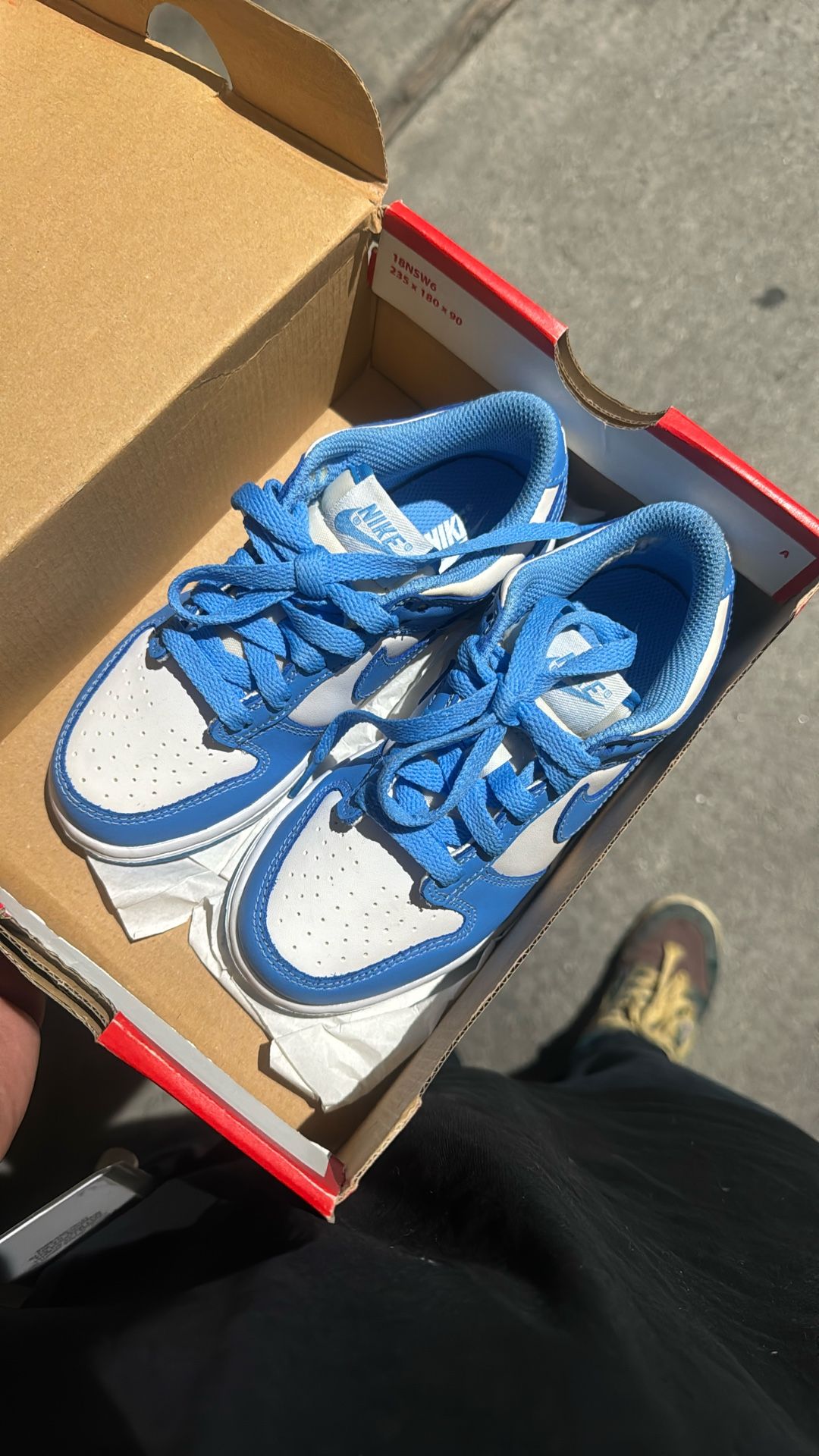 Nike Dunk UNC 12.5 Kids New