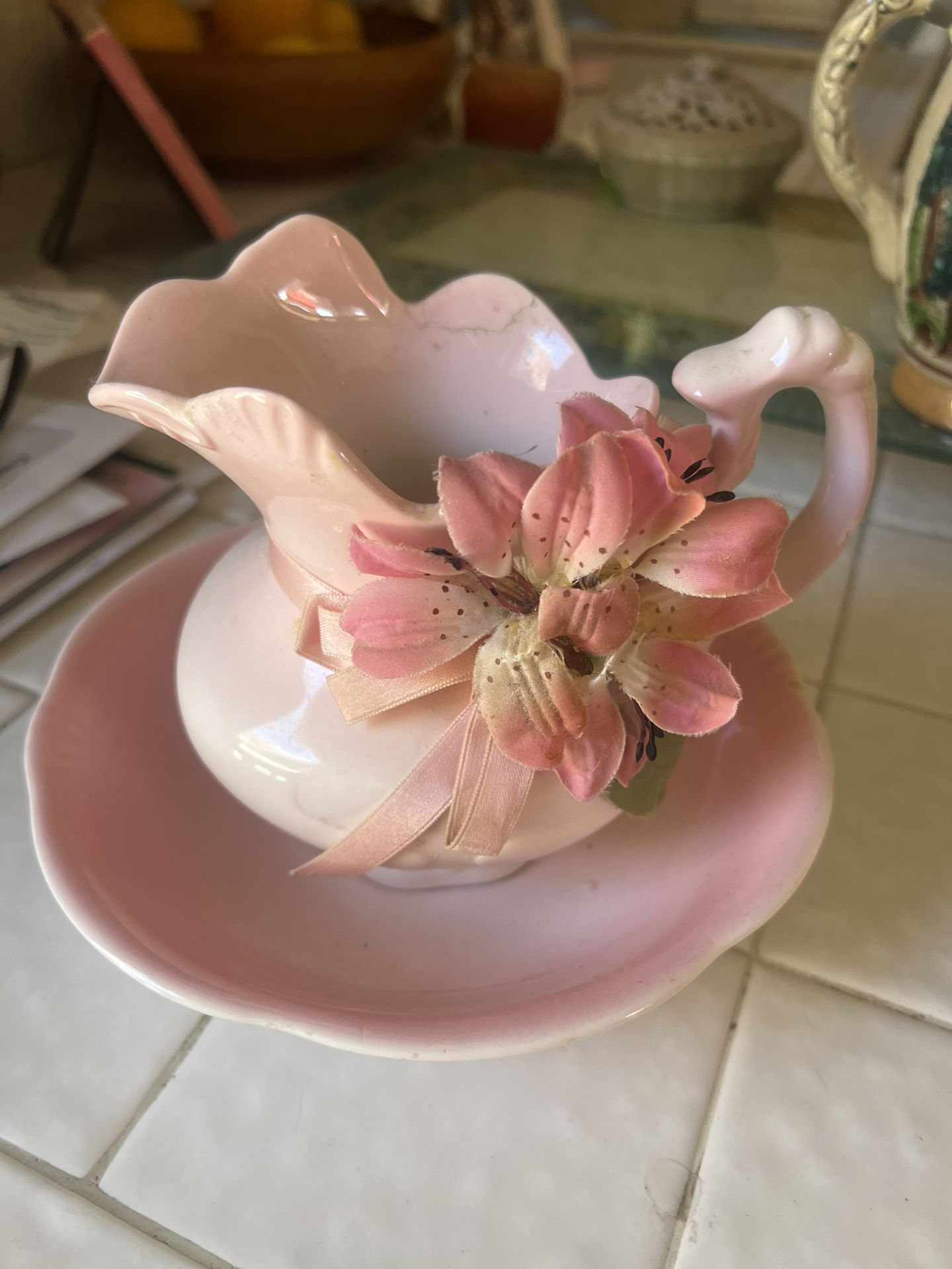 Water Pitcher With Bowl