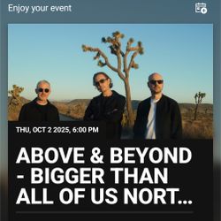 Above And Beyond Tickets 