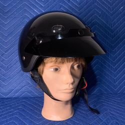 Bell Shorty Black Half shell Helmet Size Small