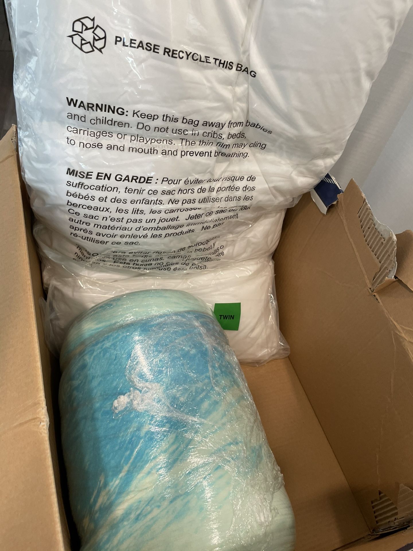 Therapedic 3” Mattress Topper Zero Flat Twin size college Dorm rooms Household