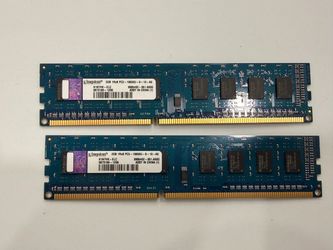 Kingston 4GB Kit (2 x 2GB) DDR3 Desktop RAM — 1333MHz PC3-10600U