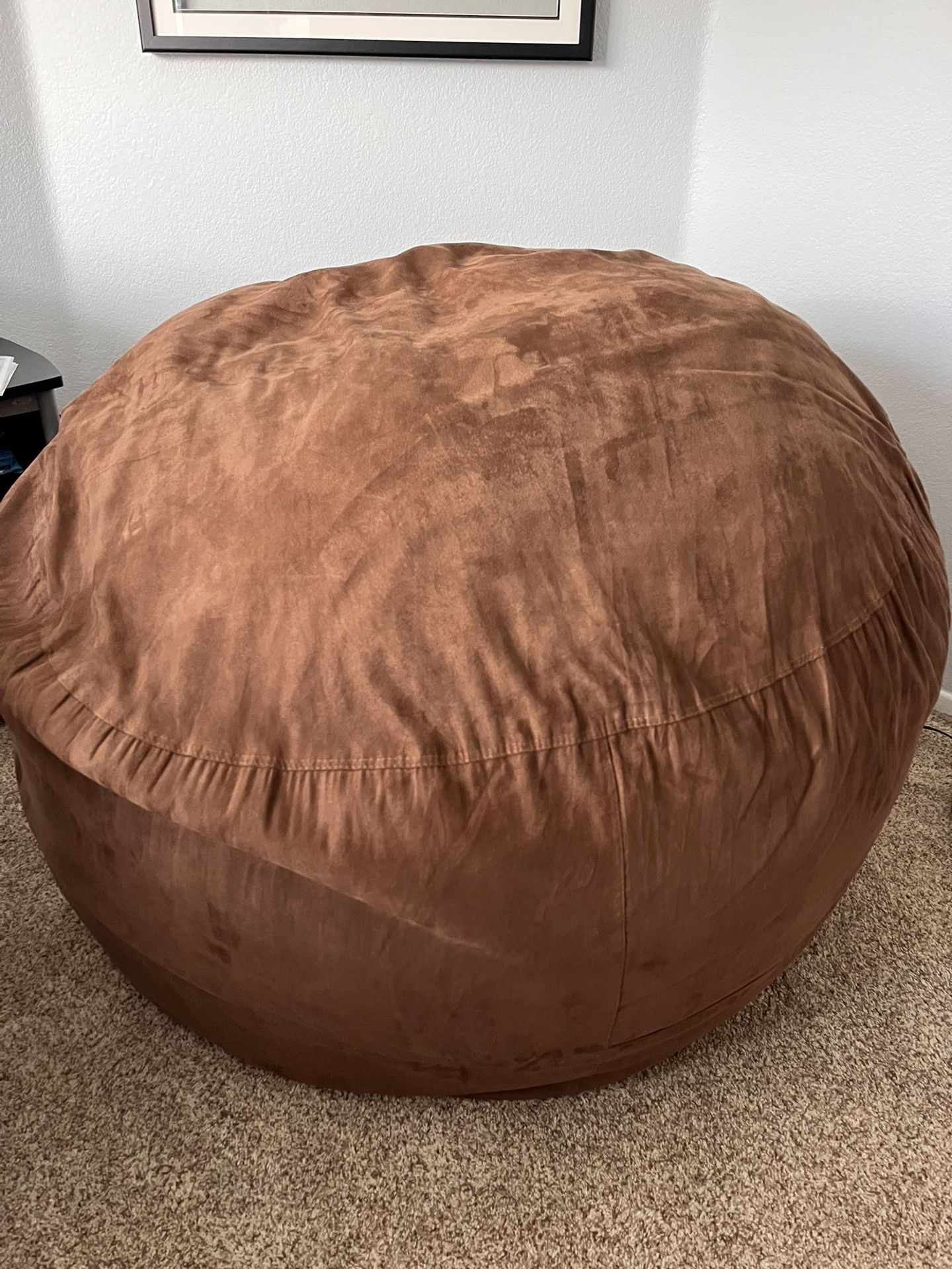 Bean Bag Chair - 5 Foot Memory Foam Lounge Chair with Soft Microfiber Cover