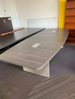 Conference table boat shape 4’x14’