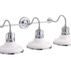 ✨ TWO (2) KOHLER HAUKSBEE 3-LIGHT VANITY / WALL FIXTURES – NEW ✨