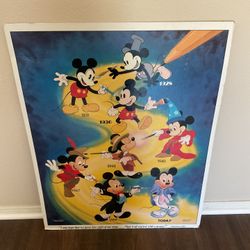 Vintage Disney Mickey Mouse poster - 22x28