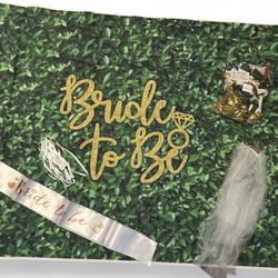 Bride to be backdrop ballon garland. Party supplies