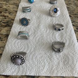 Anillos Nuevos  Plata Laminada 9 Pir 25.00