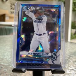 Seattle Mariners Julio Rodriguez Cracked Ice Rookie