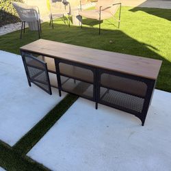 TV Console – Wood & Metal – Great Condition