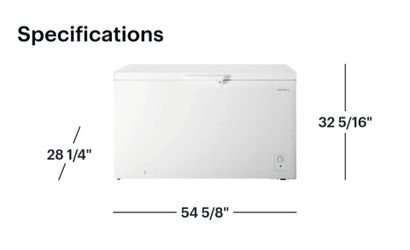 Insignia Chest Freezer White 14 cu. ft. Pre-owned
