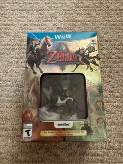 Zelda Twilight Princess HD + Wolf Link Amiibo (Wii U, 2016)