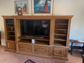 Spanish Solid Pine Entertainment Center
