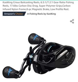 KastKing Crixus Baitcasting Reels, 6.5:1/7.2:1 Gear Ratio Fishing Reels,  17.6lbs Carbon Disc Drag, Super Polymer Grips,Carbon Infused Nylon  Frame,8-pc for Sale in Phoenix, AZ - OfferUp