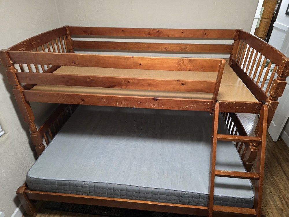 Wood Bunk Bed Twin And Full