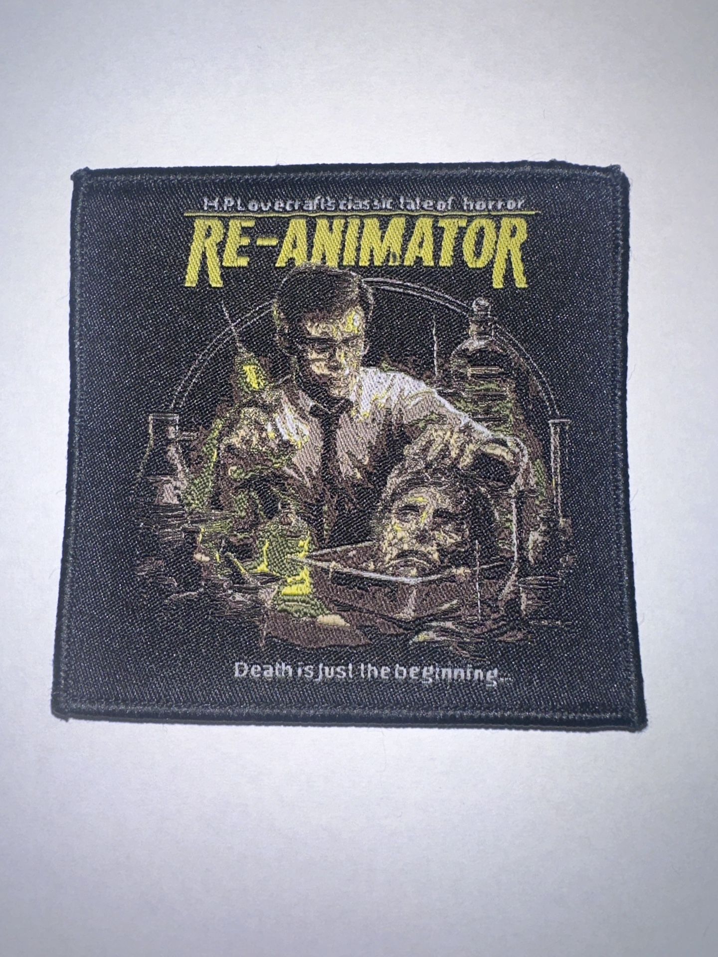 RE-ANIMATOR, DEATH IS JUST THE BEGINNING, SEW ON WOVEN PATCH