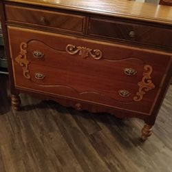 Antique Solid Wood Knox MFG Dresser Drawer 
